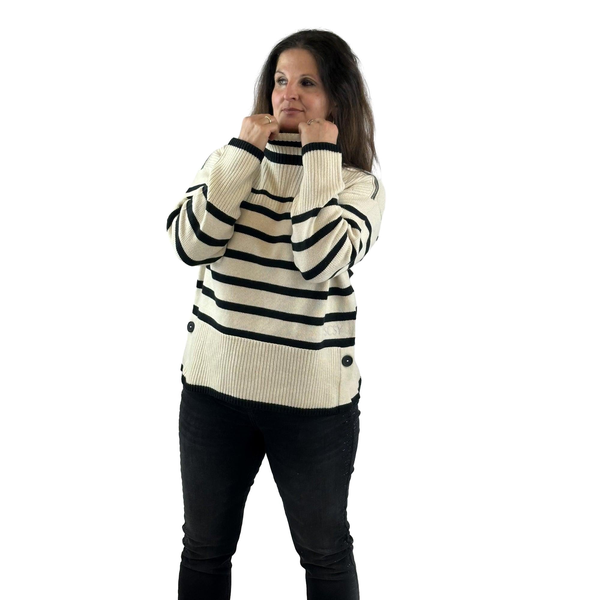 Gestreifter Rollkragenpullover. Mode von Betty Barclay. Seidel Moden Onlineshop