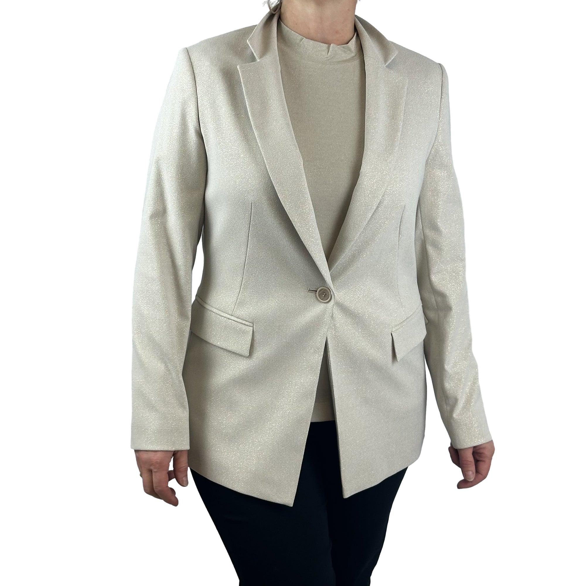 Glitzer Blazer mit Revers-Kragen. Mode von Betty &amp; Co. Seidel Moden Onlineshop