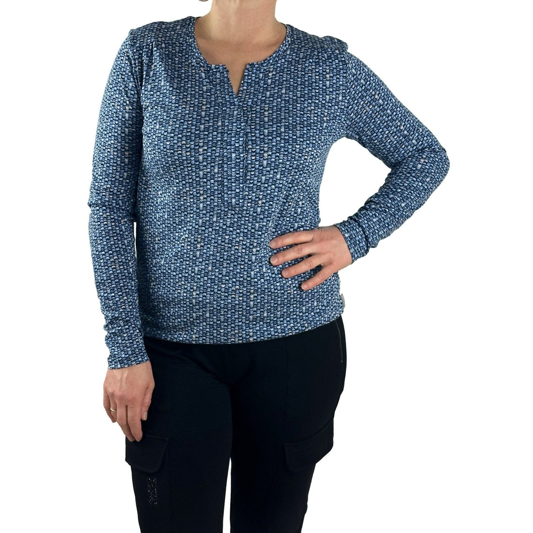 Langarm Shirt mit kleinem Muster. Mode von Betty &amp; Co. Seidel Moden Onlineshop