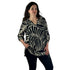 Bluse gemustert mit 3/4 Arm. Mode von Doris Streich. Seidel Moden Onlineshop