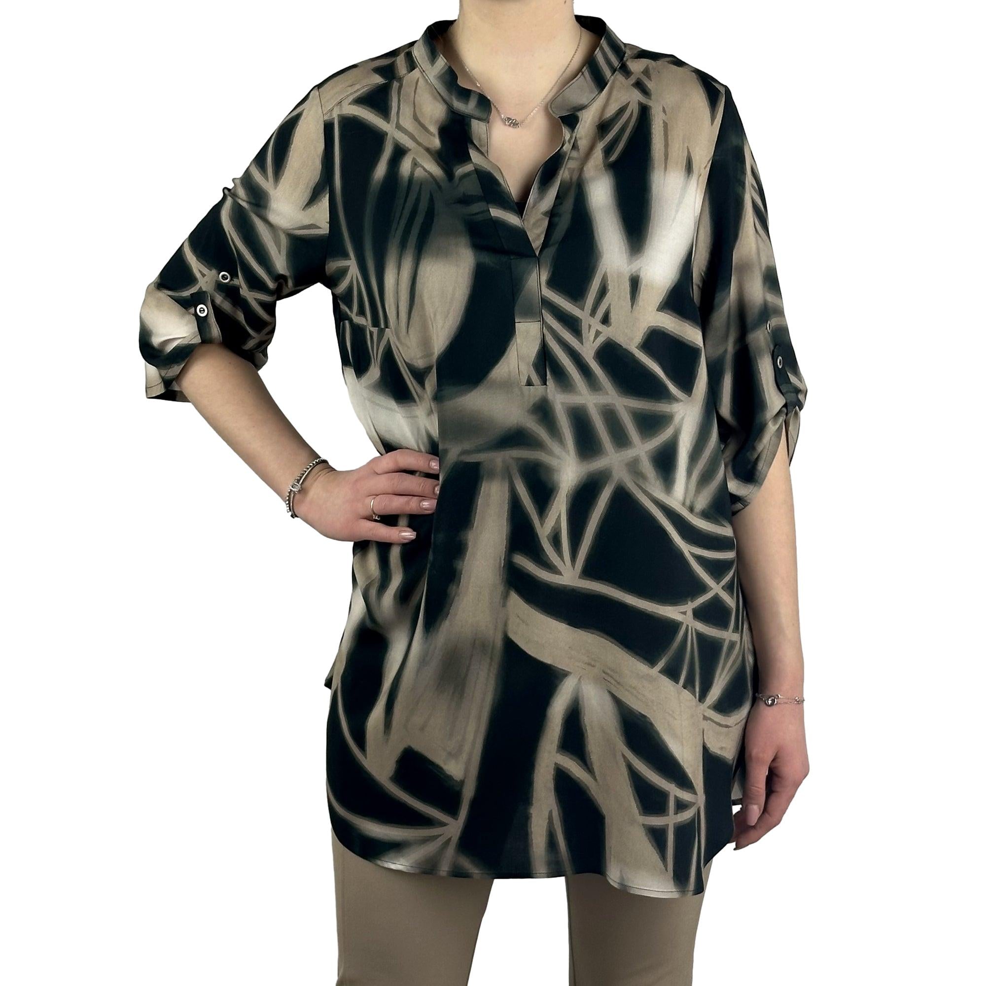 Bluse mit V-Ausschnitt. Mode von Doris Streich. Seidel Moden Onlineshop