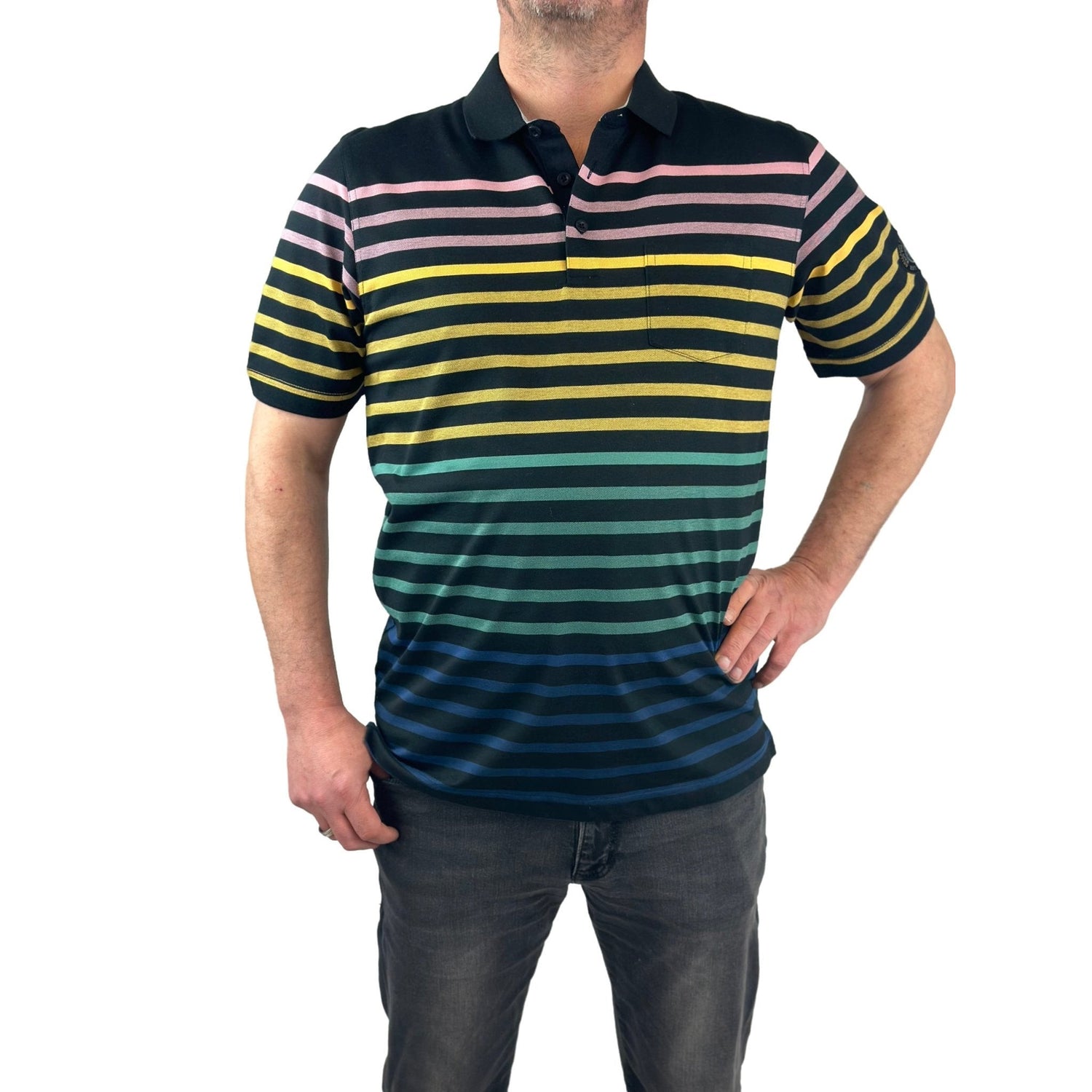 Poloshirt mit Streifen. Mode von Hajo