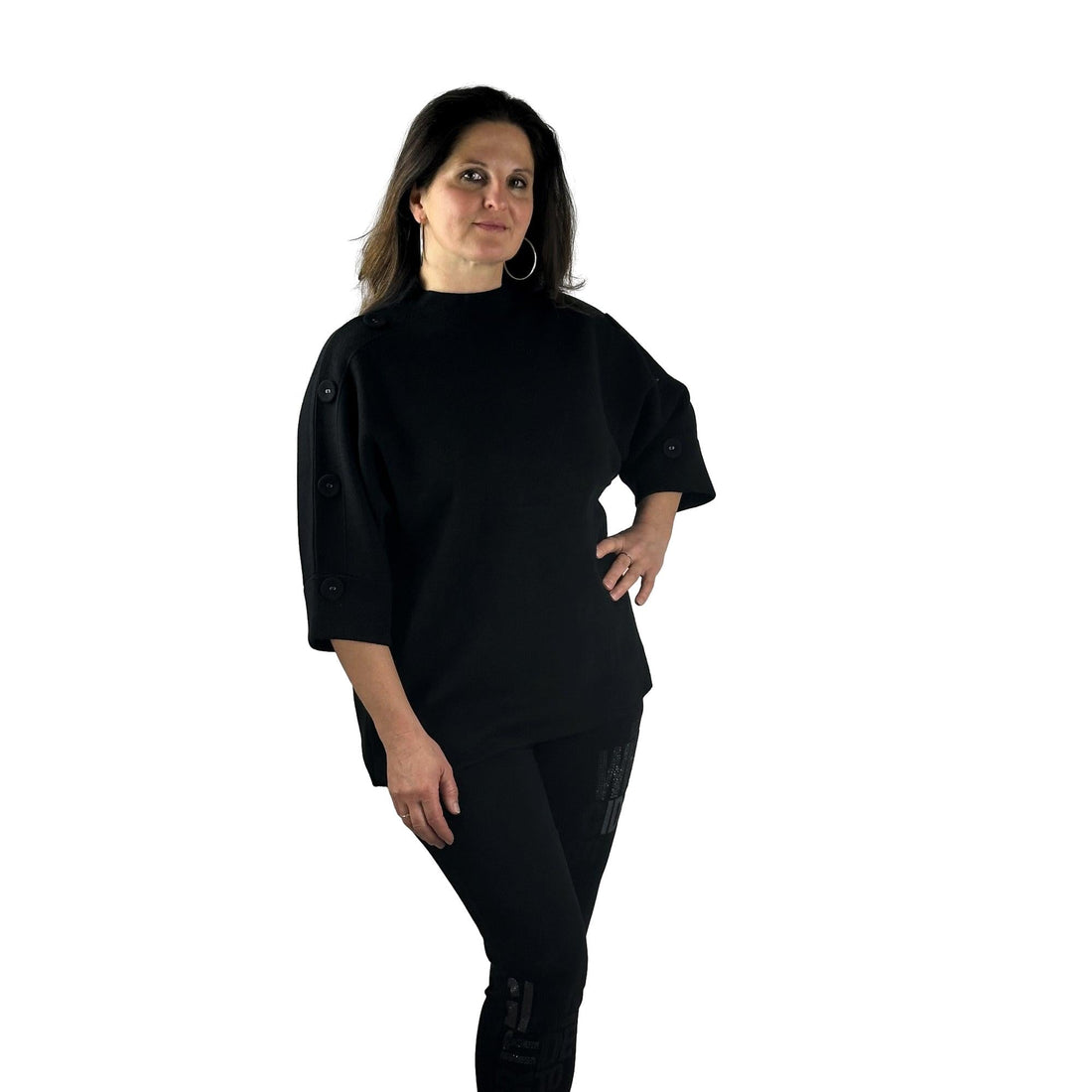 Pullover mit Knöpfen. Mode von Marinello. Seidel Moden Onlineshop