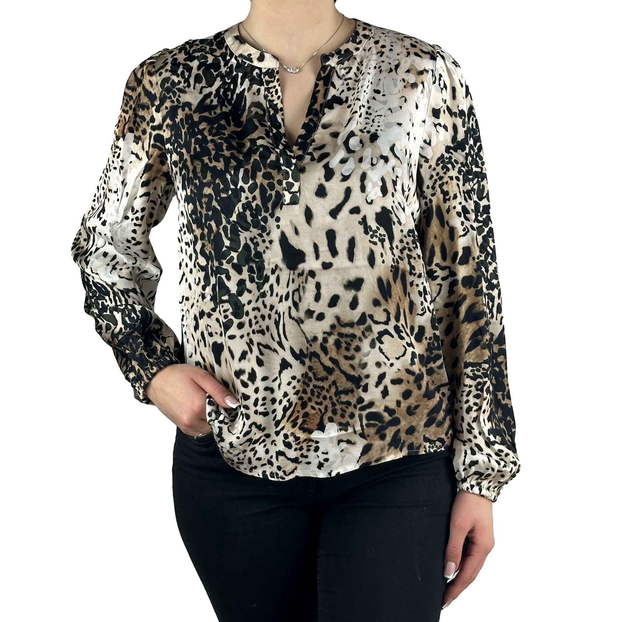 Bluse mit Leoprint. Mode von Monari. Seidel Moden Onlineshop