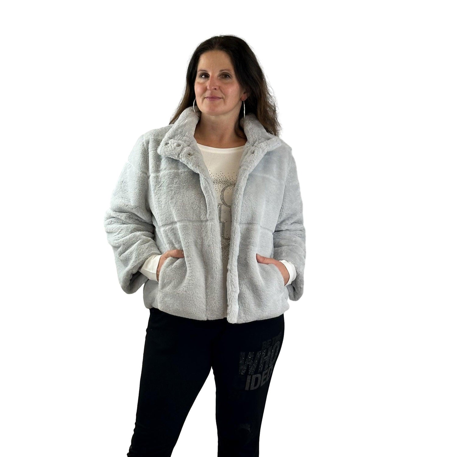 Flauschjacke aus Webpelz. Mode von Monari. Seidel Moden Onlineshop