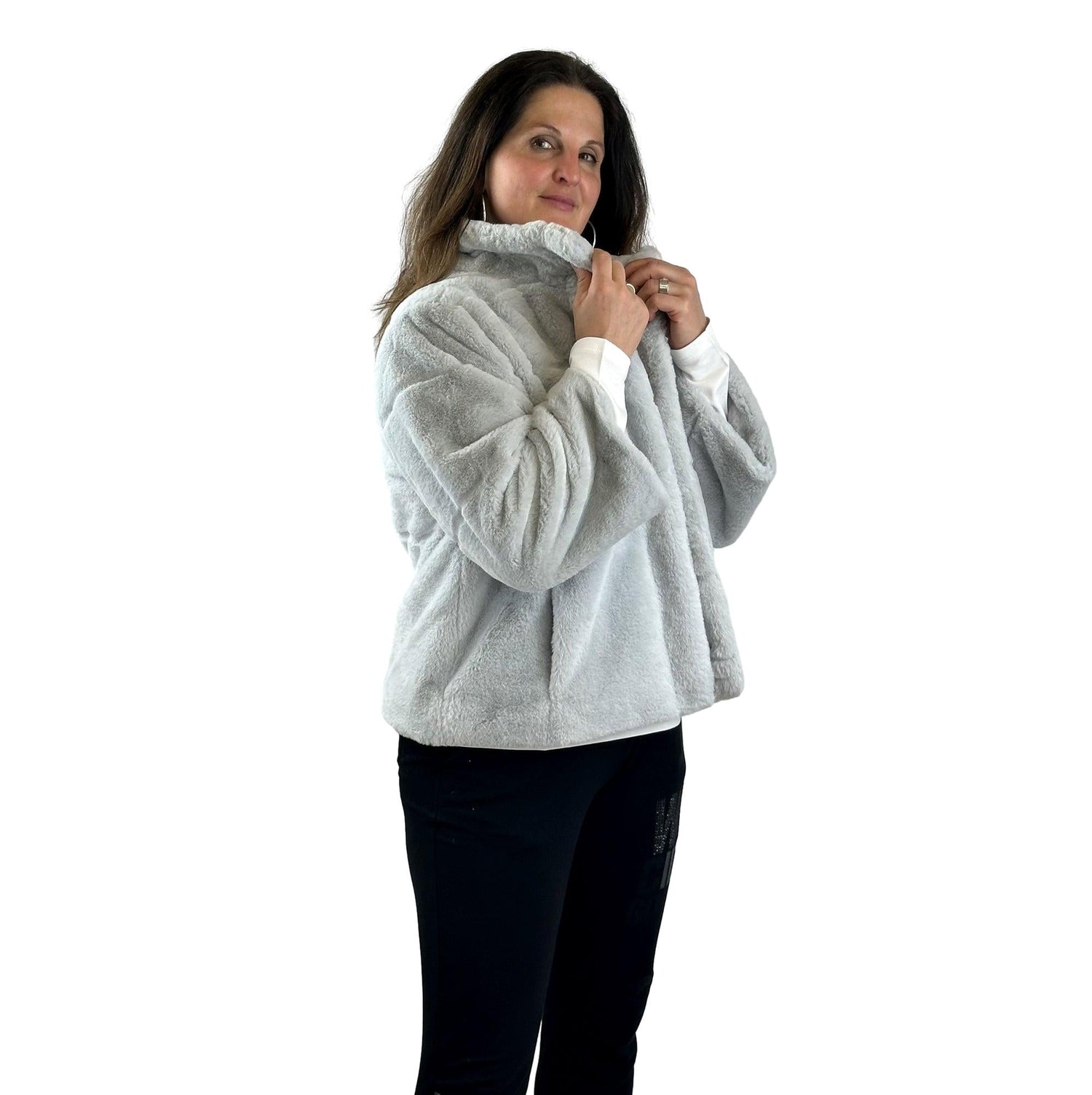 Flauschjacke aus Webpelz. Mode von Monari. Seidel Moden Onlineshop