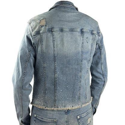 Jeansjacke mit Strass. Mode von Monari. Seidel Moden Onlineshop