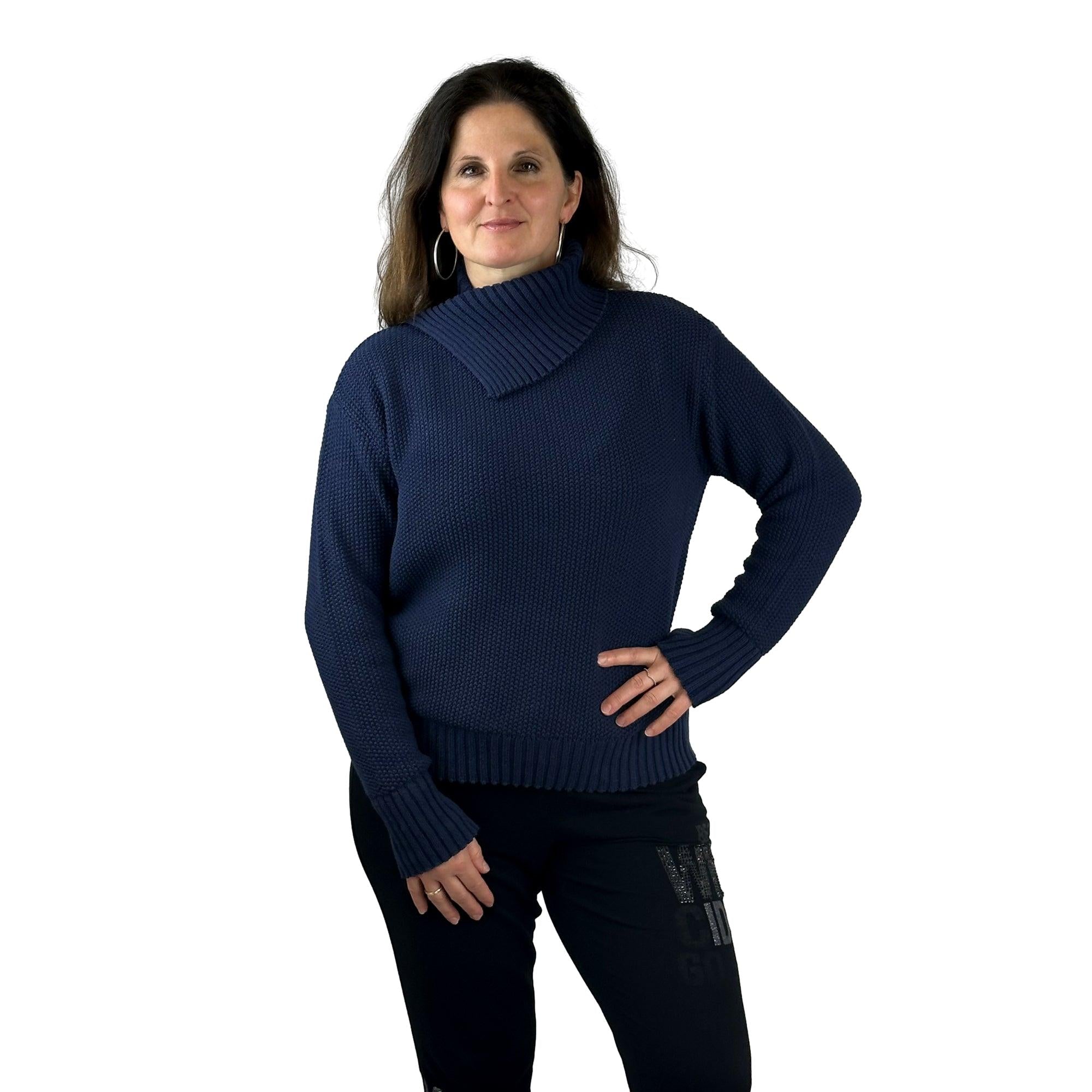 Pullover mit assymetrischen Kragen. Mode von Monari. Seidel Moden Onlineshop