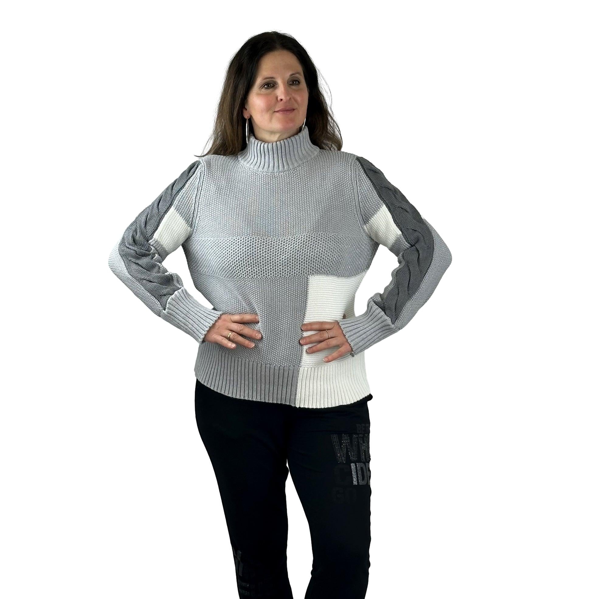 Pullover mit Flechtmuster. Mode von Monari. Seidel Moden Onlineshop