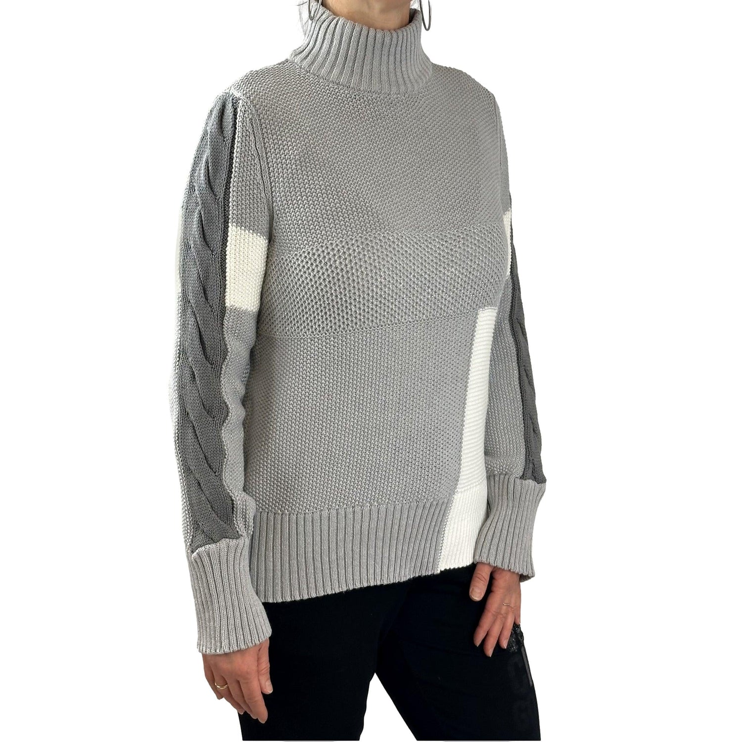 Pullover mit Flechtmuster. Mode von Monari. Seidel Moden Onlineshop