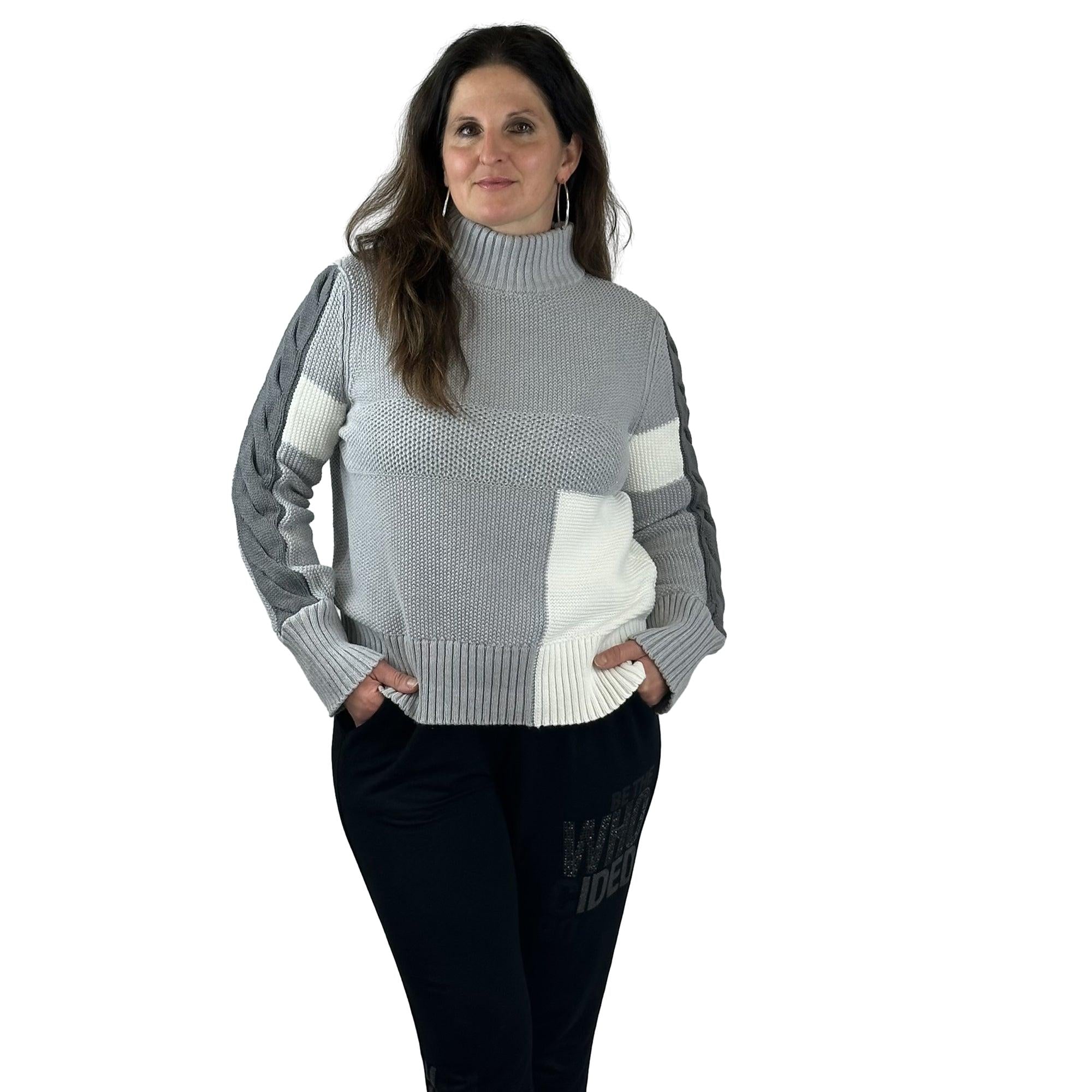 Pullover mit Flechtmuster. Mode von Monari. Seidel Moden Onlineshop