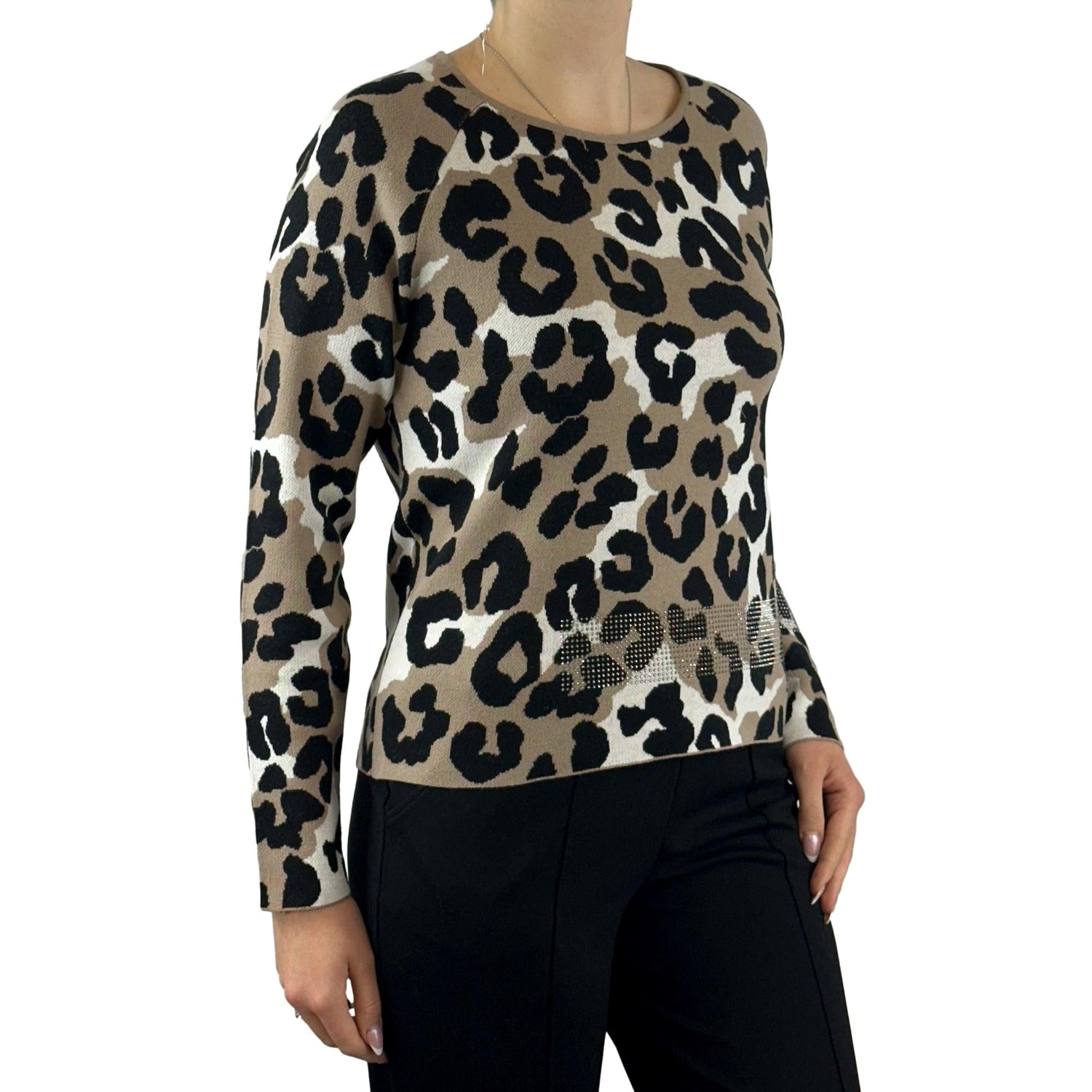 Pullover mit Leo-Muster. Mode von Monari. Seidel Moden Onlineshop