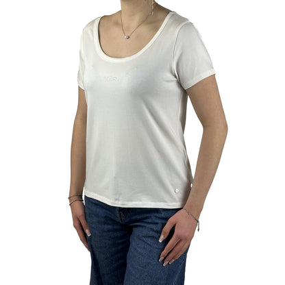 Shirt mit Glitzerlogo. Mode von Monari. Seidel Moden Onlineshop