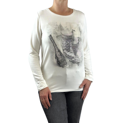 Shirt mit Glitzerprint. Mode von Monari. Seidel Moden Onlineshop