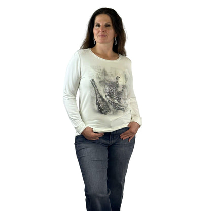 Shirt mit Glitzerprint. Mode von Monari. Seidel Moden Onlineshop