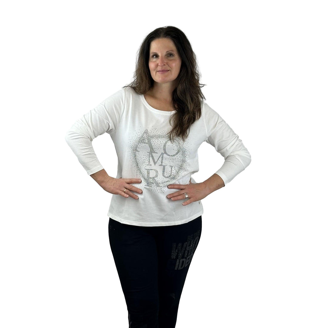 Shirt mit Glitzersteinchen. Mode von Monari. Seidel Moden Onlineshop