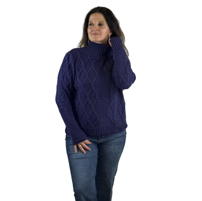 Strickpullover mit Flechtmuster. Mode von Monari. Seidel Moden Onlineshop