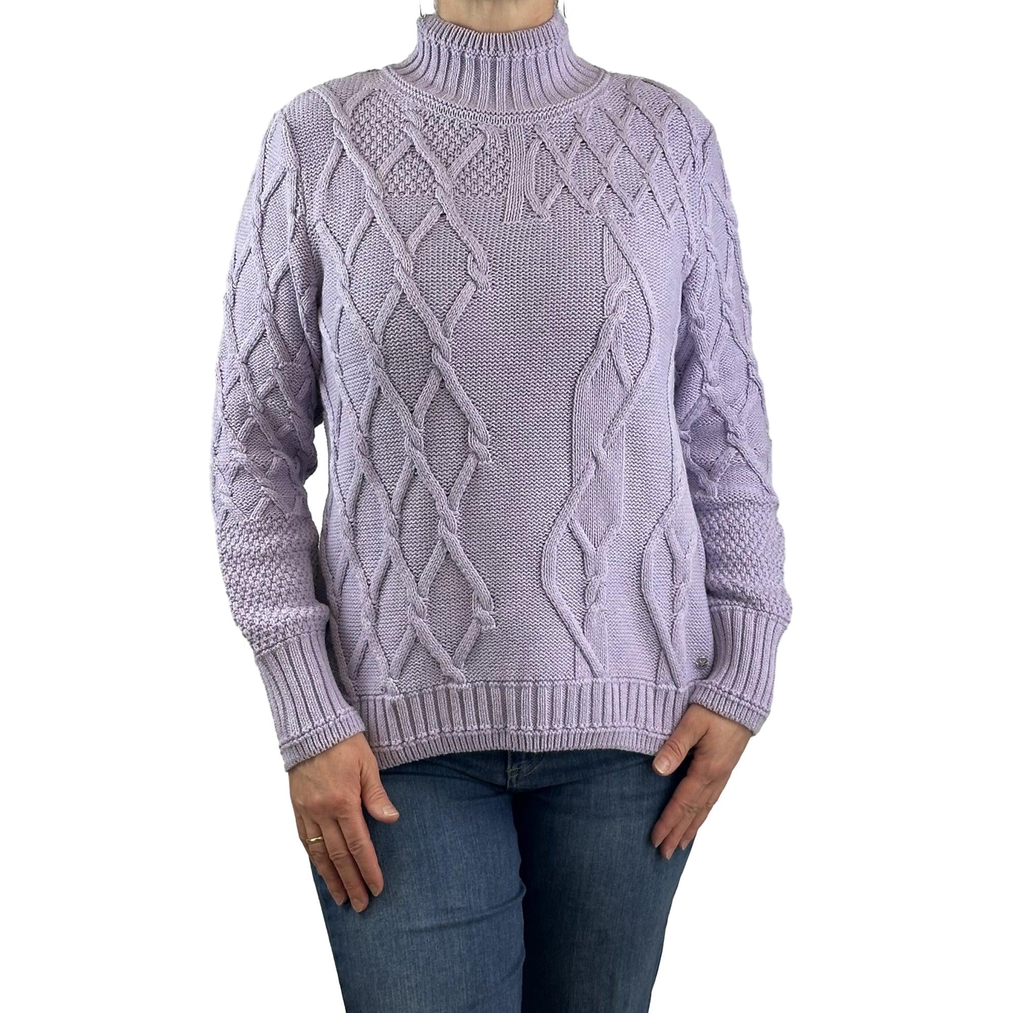 Strickpullover mit Flechtmuster. Mode von Monari. Seidel Moden Onlineshop