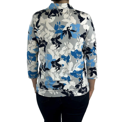 Poloshirt mit floralem Allover-Print. Mode von Frank Walder