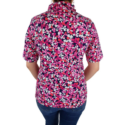 Polo mit floralem Allover-Print. Mode von Rabe. Seidel Moden Onlineshop