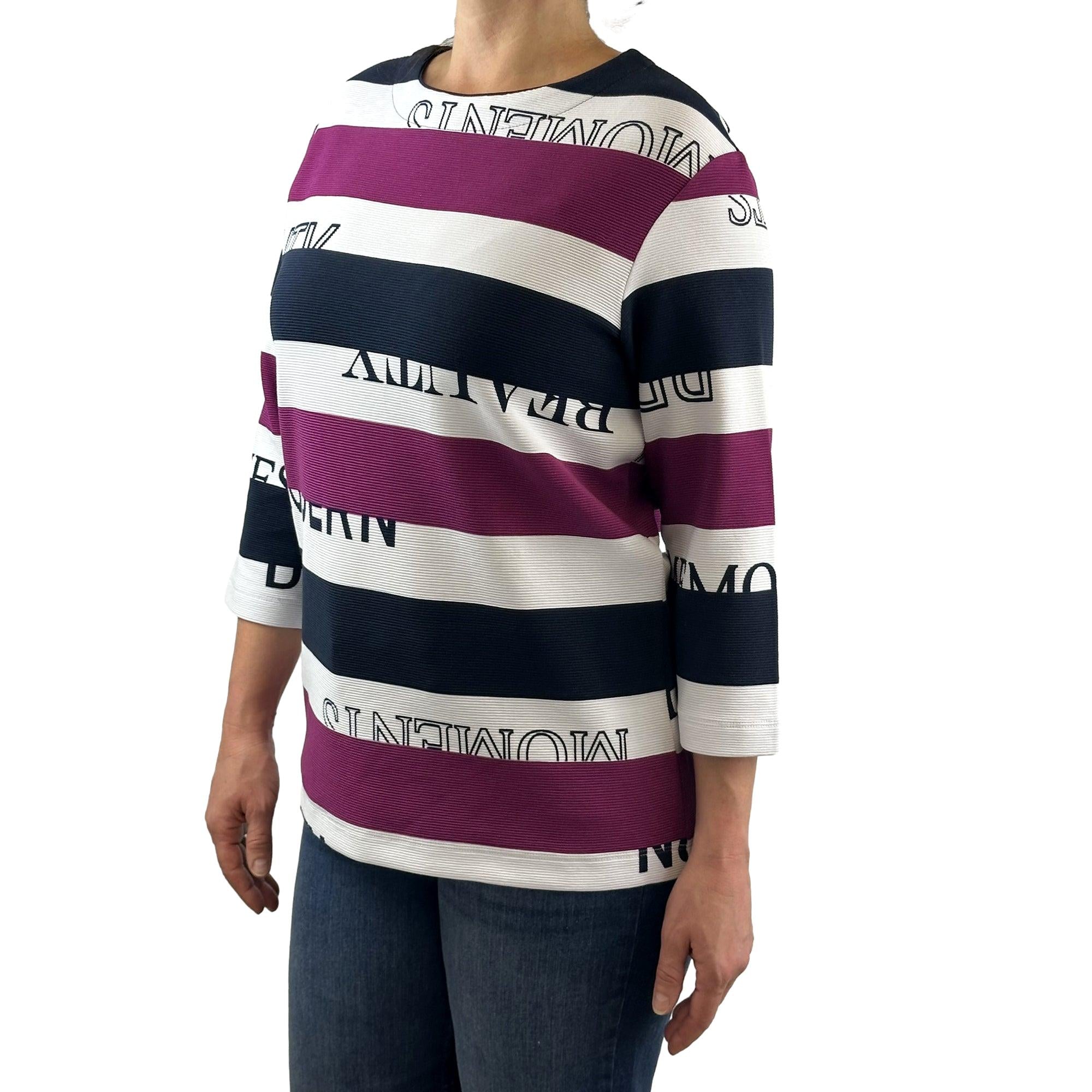 Sweatshirt mit Streifen. Mode von Rabe. Seidel Moden Onlineshop