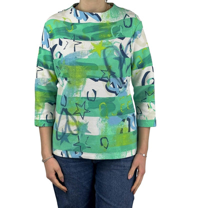 Sweatshirt mit Allover-Print. Mode von Rabe. Seidel Moden Onlineshop