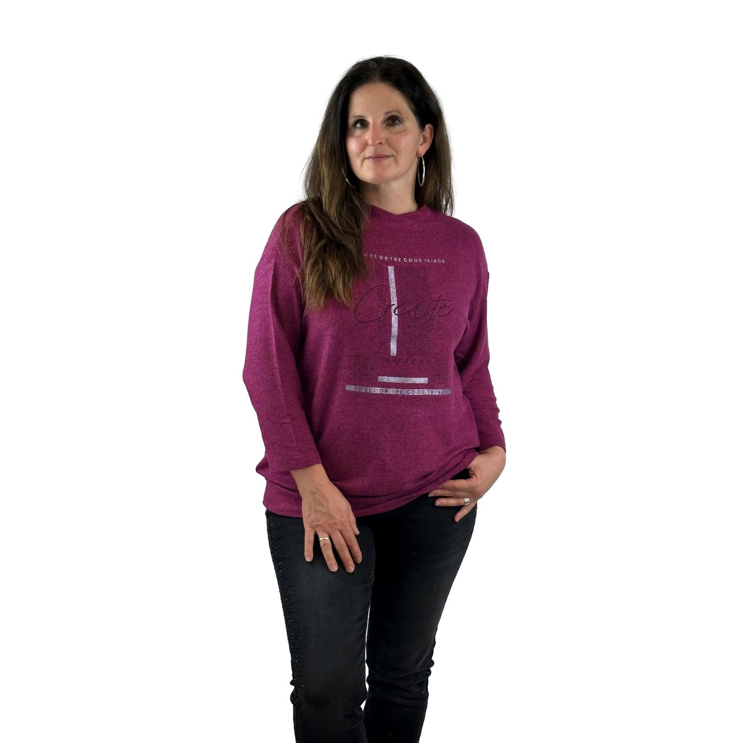 Sweatshirt mit Strass. Mode von Rabe. Seidel Moden Onlineshop