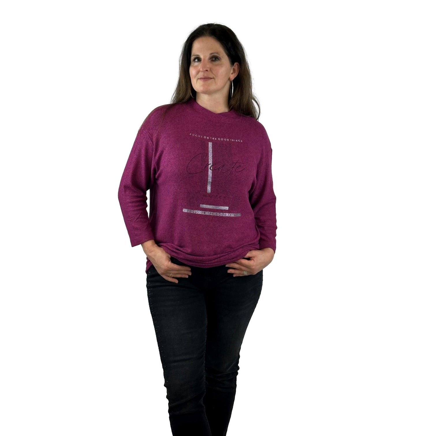 Sweatshirt mit Strass. Mode von Rabe. Seidel Moden Onlineshop