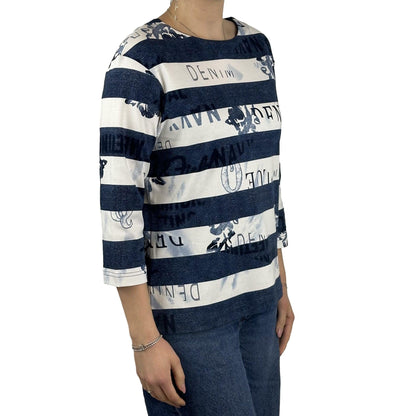 Sweatshirt mit Streifen. Mode von Rabe. Seidel Moden Onlineshop