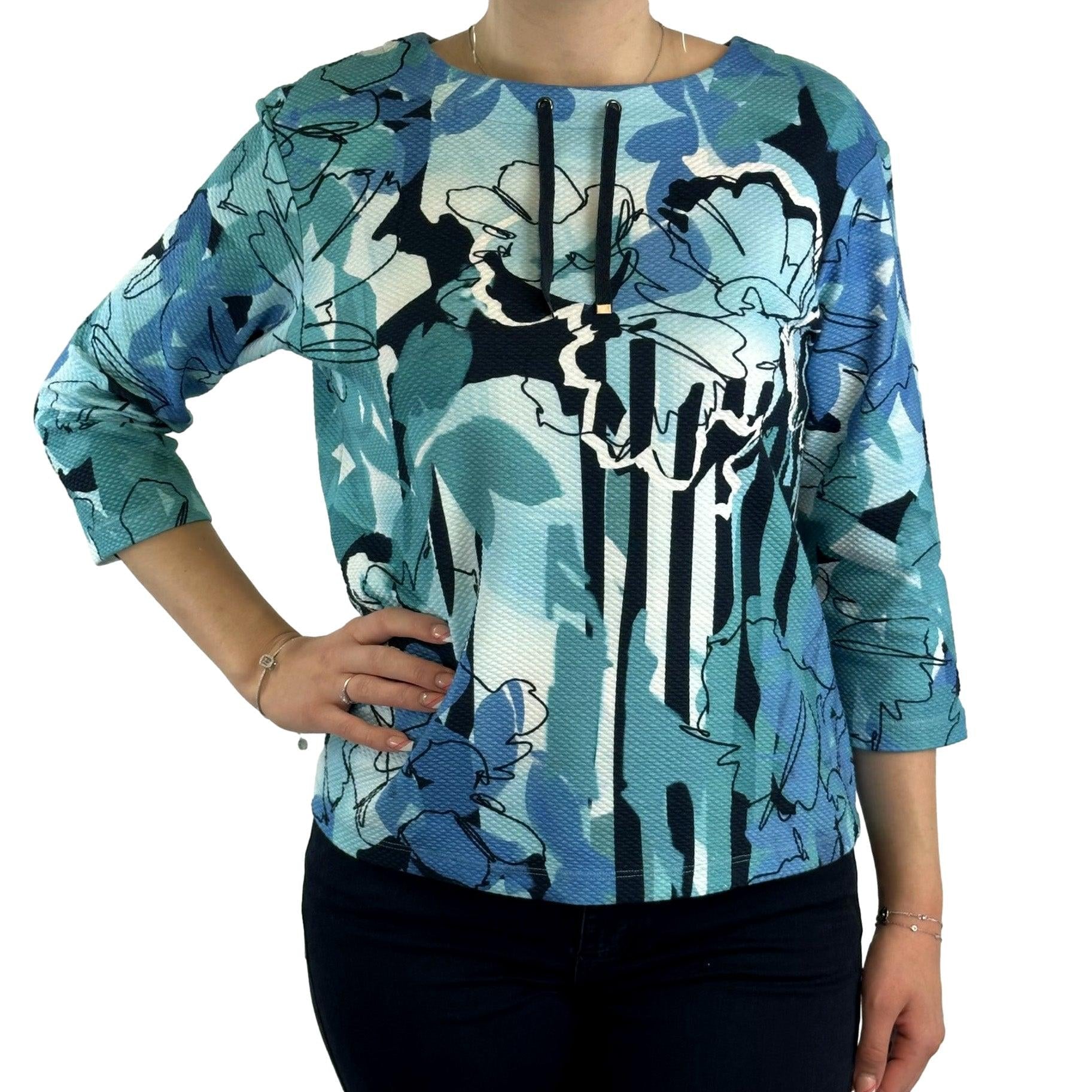 Sweatshirt mit Allover-Print. Mode von Rabe