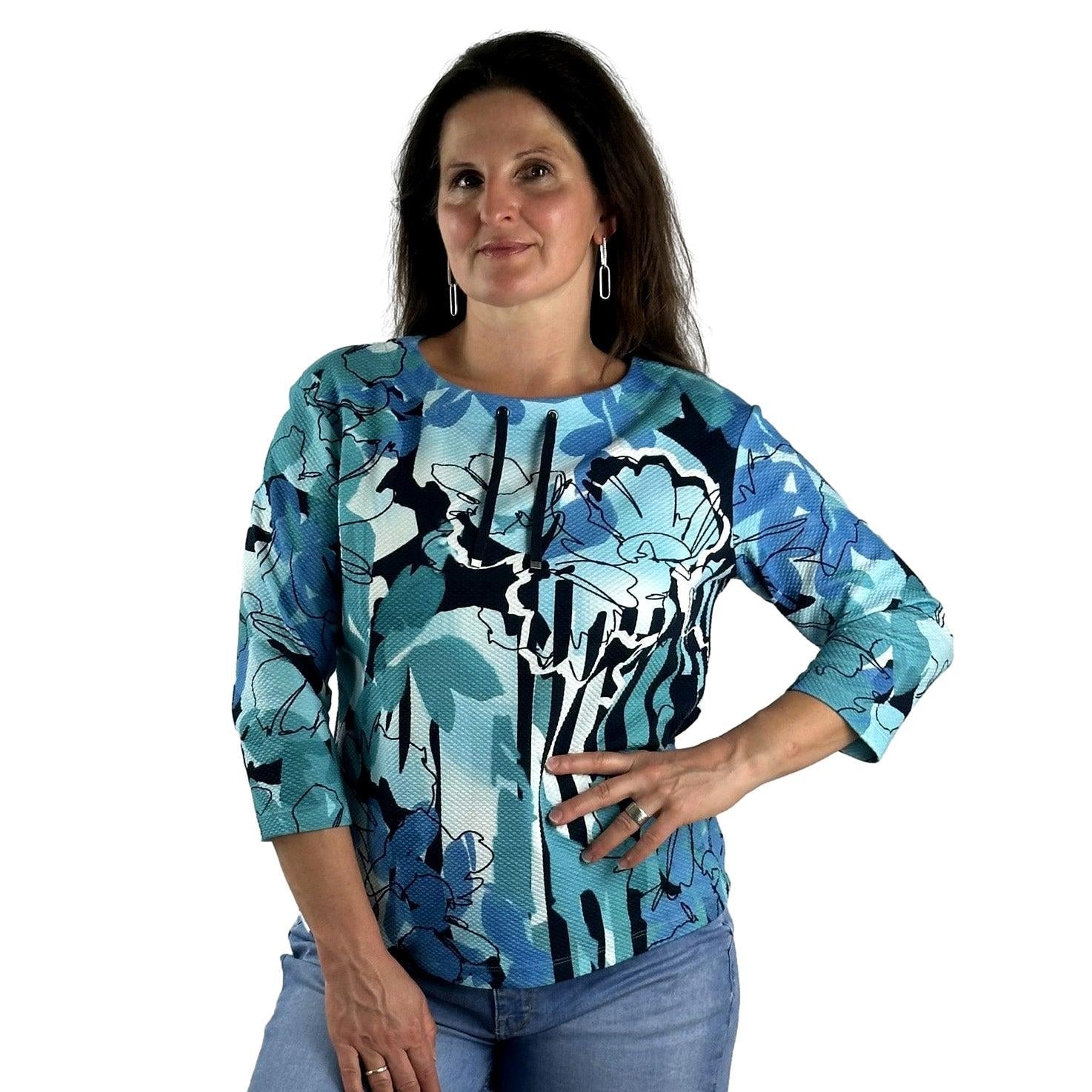 Sweatshirt mit Allover-Print. Mode von Rabe