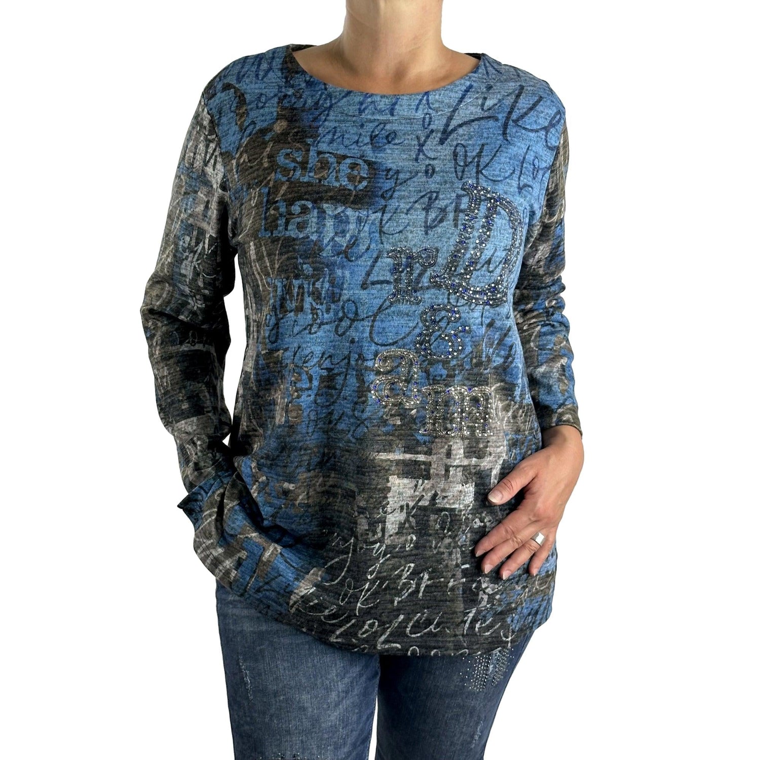 Sweatshirt mit Allover-Print. Mode von Doris Streich