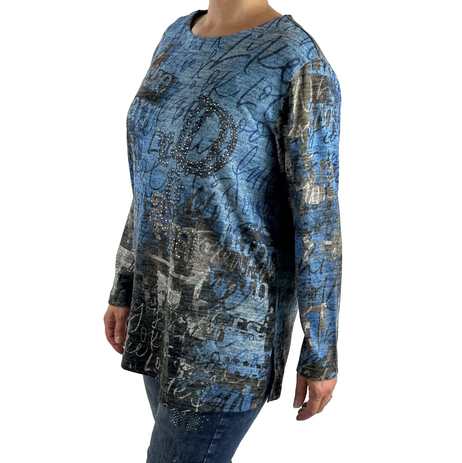 Sweatshirt mit Allover-Print. Mode von Doris Streich