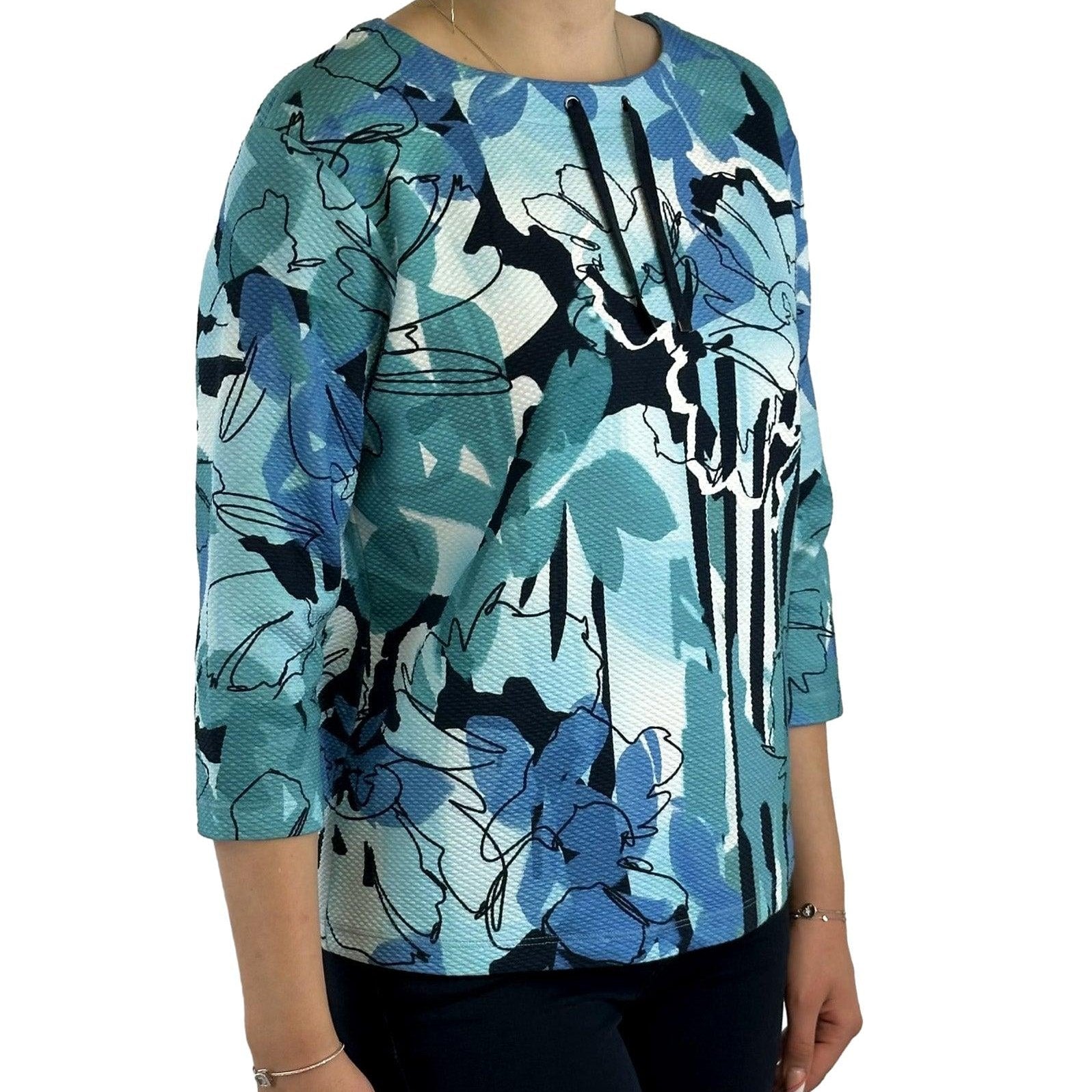 Sweatshirt mit Allover-Print. Mode von Rabe