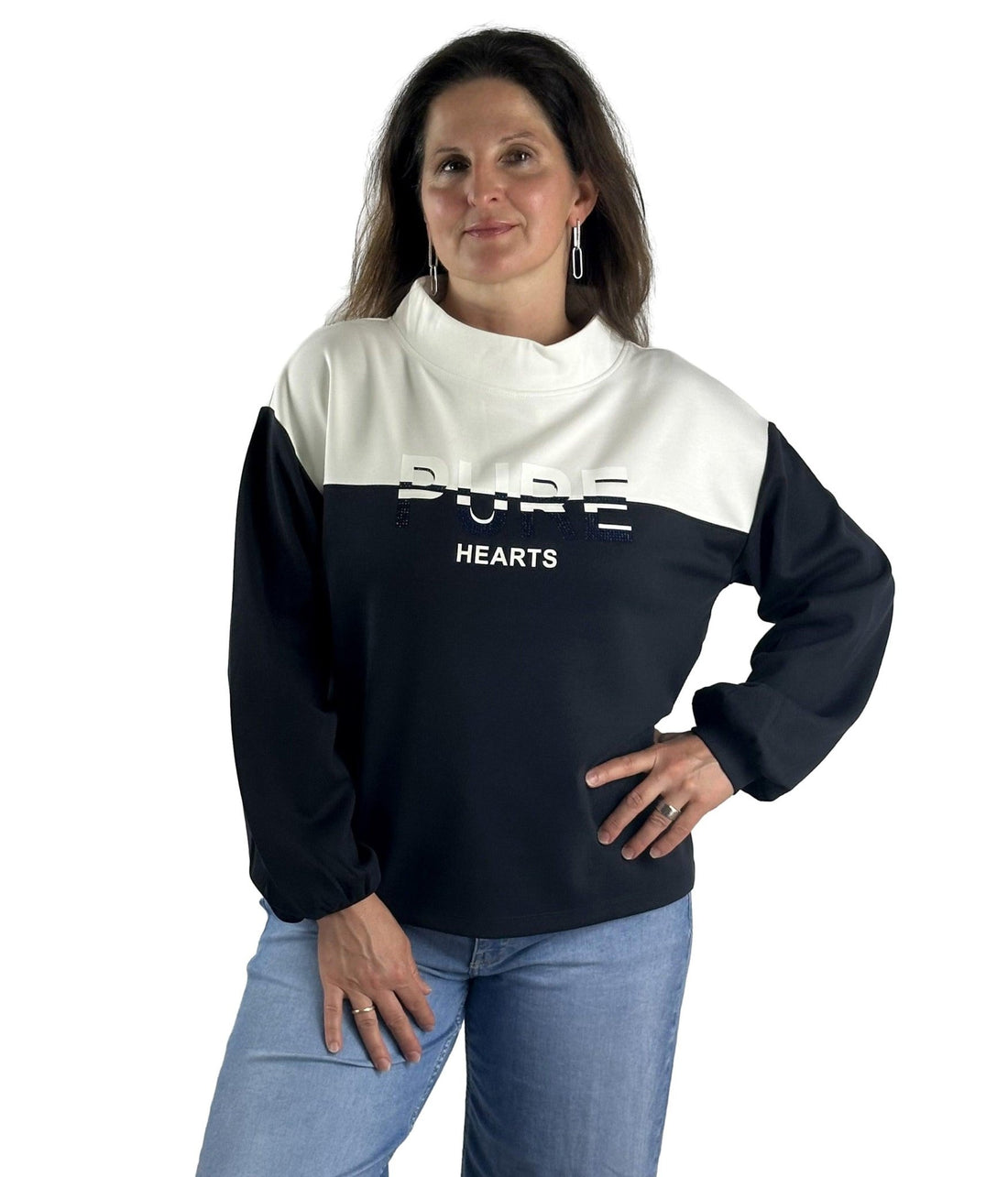 Sweatshirt mit Schriftzug. Mode von Monari